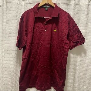 Solid maroon Masters polo